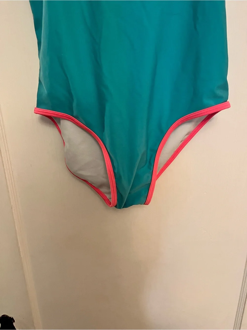 Cat & Jack Girls Teal One-Piece Swimsuit with Pink Trim